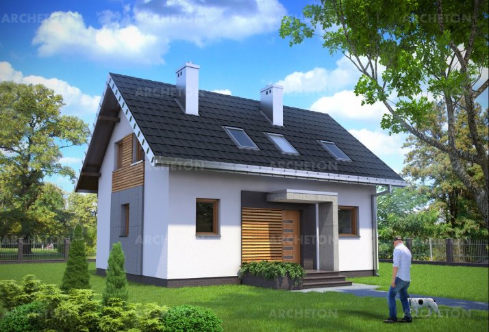 Дропс – проект небольшого дома с 4 спальнями 9 на 7 м