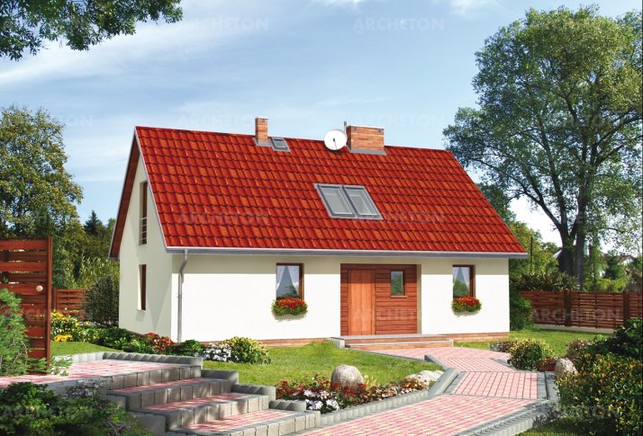 Кокош – проект дачного дома 11 на 8 с двухскатной крышей