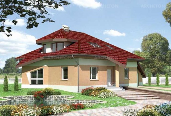 Зигзаг – проект дома с гаражом и большой гостиной до 220 кв